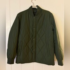 Banana Republic Dark Green Quilted Puffer Jacket